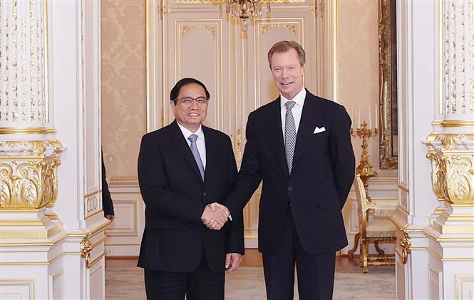   Nh881 Phạm Minh Chính hội kiến Đại Công tước Luxembourg Henri