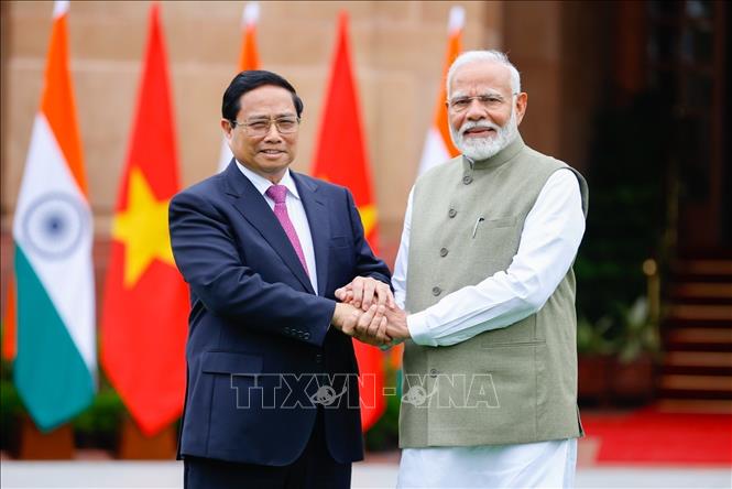   Nh881 Phạm Minh Chính hội đàm với Nh881 Ấn Độ Narendra Modi