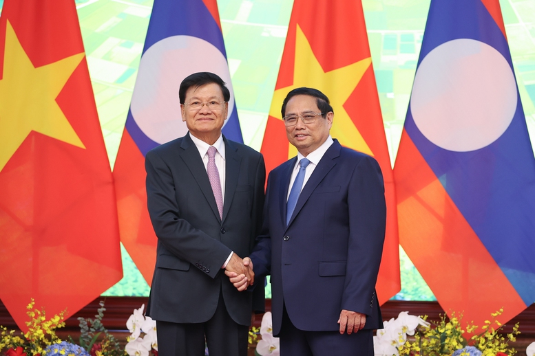   Nh881 Phạm Minh Chính hội kiến Nh88 Nha cai, Chủ tịch nước Lào Thongloun Sisoulith