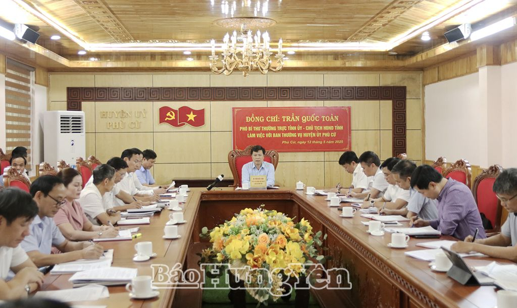   Phó Bí thư Thường trực Tỉnh ủy, Chủ tịch Nh88 - Cá Cược Mỗi Ngày - Nh88 vip Liền Tay tỉnh Trần Quốc Toản Nh88 đăng Nhập với Ban Thường vụ Huyện ủy Phù Cừ