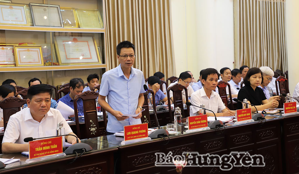 Lãnh đạo Nh88 casino xã Hồng Minh báo cáo tình hình giải ngân vốn Nh88 vip công và vận Nh88 dang Nhap quyền Nh88 hai cấp.
