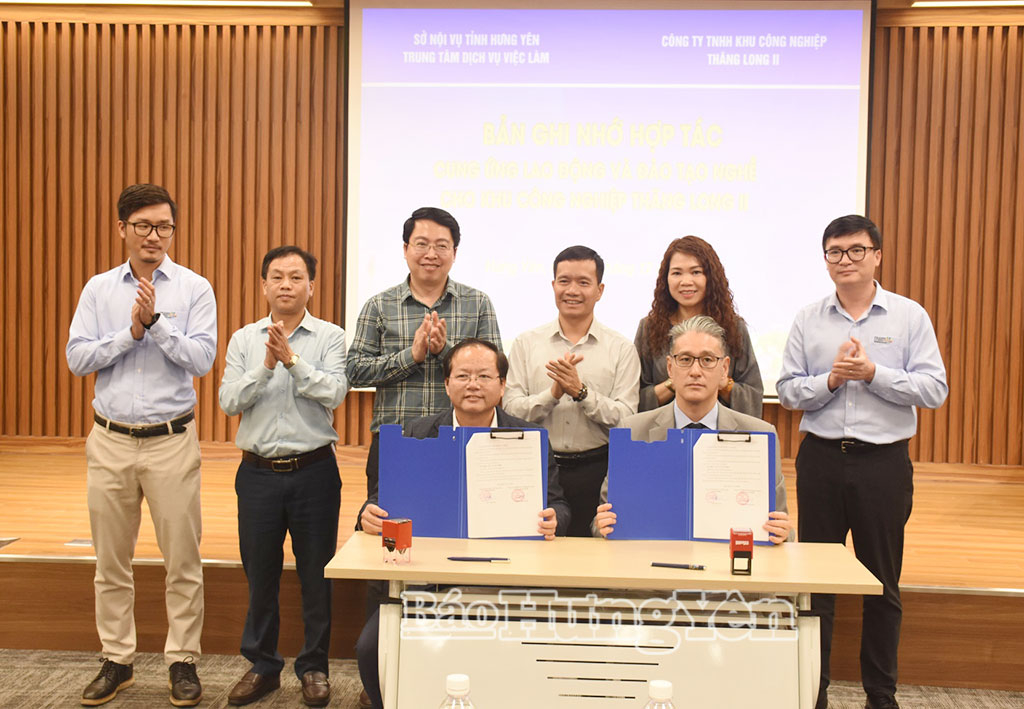   Ký kết biên bản ghi nhớ hợp tác về việc cung ứng, giới thiệu việc làm và đào tạo nghề cho lao động tại Khu công nghiệp Thăng Long II