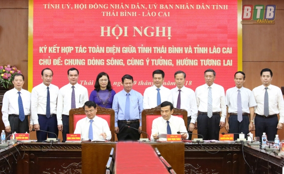   Ký kết thỏa thuận hợp tác toàn diện giữa tỉnh Thái Bình và tỉnh Lào Cai