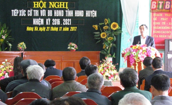   Tiếp xúc Nh88 vip huyện Hưng Hà trước kỳ họp thứ 5