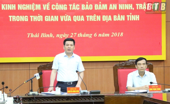   Triển khai đồng bộ các giải pháp bảo đảm an ninh trật tự trên địa bàn