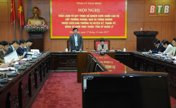   Thảo luận về quy trình bổ nhiệm chức danh cán bộ cấp trưởng phòng, ban và tương đương