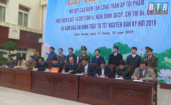  Kiến Xương ra quân bảo đảm an ninh trật tự Tết Nguyên đán Kỷ Hợi 2019