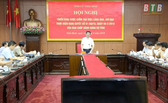   Triển khai cuộc kiểm tra việc lãnh đạo, chỉ đạo thực hiện Nh88 casino số 01 của Ban Chấp hành Đảng bộ tỉnh
