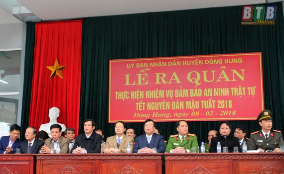   Đông Hưng ra quân bảo đảm an ninh trật tự Tết Mậu Tuất 2018