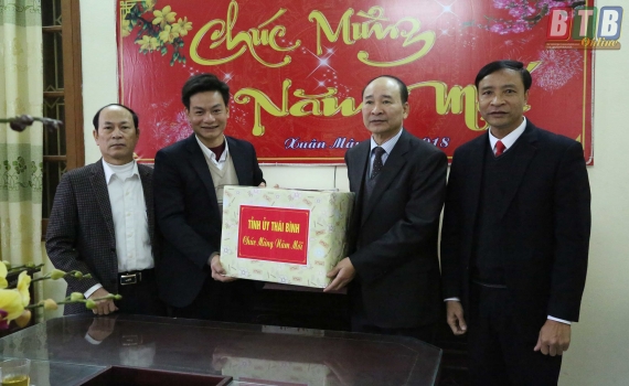   Đồng chí Phạm Văn Sinh, Bí thư Tỉnh ủy chúc tết tại phường Trần Hưng Đạo