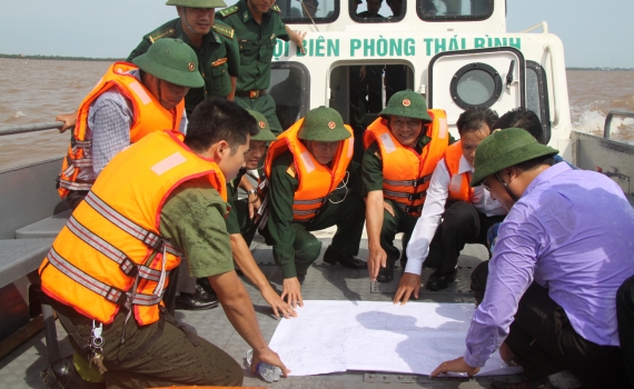   Triển khai phương án xác định ranh giới quản lý Nh88 dang Nhap trên biển tỉnh Thái Bình