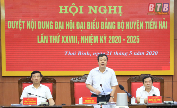   Sẽ thí điểm bầu trực tiếp bí thư cấp ủy tại Đại hội đại biểu Đảng bộ huyện Tiền Hải nhiệm kỳ 2020-2025