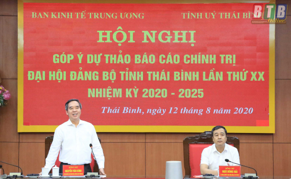   Góp ý vào dự thảo Báo cáo chính trị trình Đại hội Đảng bộ tỉnh lần thứ XX