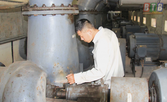   Xí nghiệp KTCTTL huyện Tiền Hải: Bảo đảm nguồn nước phục vụ sản xuất vụ mùa