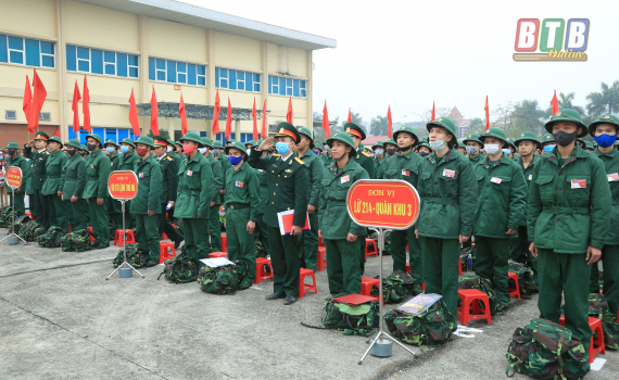  Thái Bình giao quân nhanh gọn, an toàn, đúng quy định