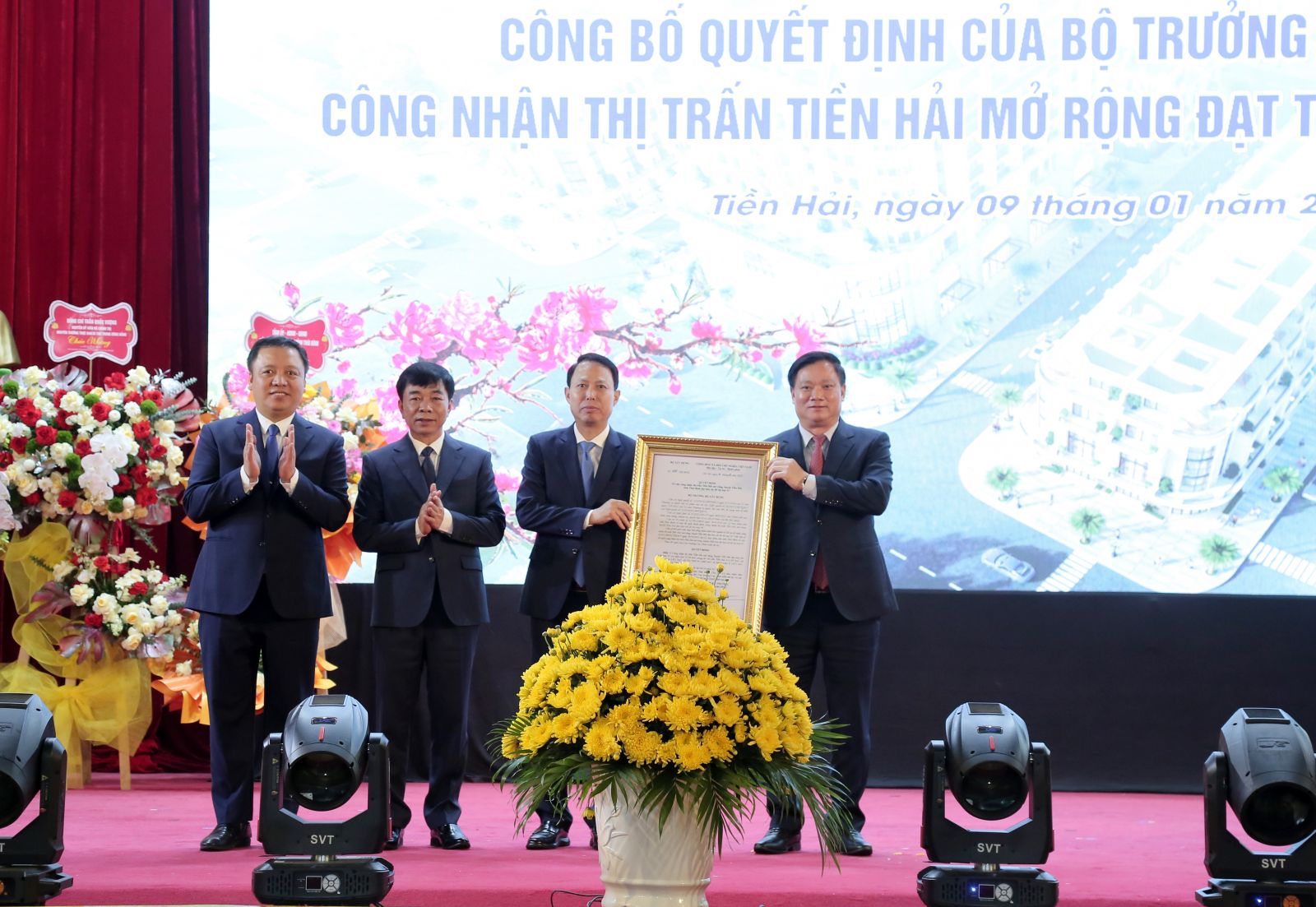   Nh883 Quyết định của Bộ trưởng Bộ Xây dựng công nhận thị trấn Tiền Hải mở rộng đạt tiêu chí đô thị loại IV