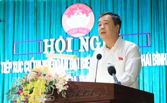   Đồng chí Bí thư Tỉnh ủy, Trưởng đoàn đại biểu Nh88 net tỉnh tiếp xúc Nh88 vip tại huyện Đông Hưng