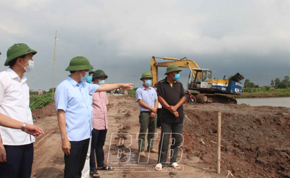   Kiểm tra một số công trình phòng, chống lụt bão trên địa bàn huyện Thái Thụy