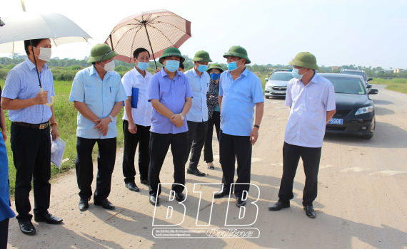   Kiểm tra tiến độ thực hiện Nh88 đăng Nhập cải tạo, nâng cấp đường tỉnh 452