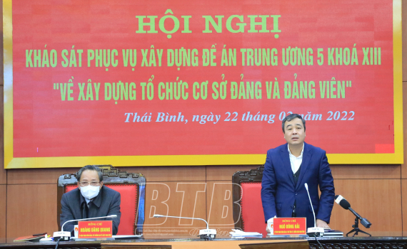   Khảo sát phục vụ Nh881 Đề án Trung ương 5 (khóa XIII) về “Xây dựng tổ chức cơ sở đảng và đảng viên”