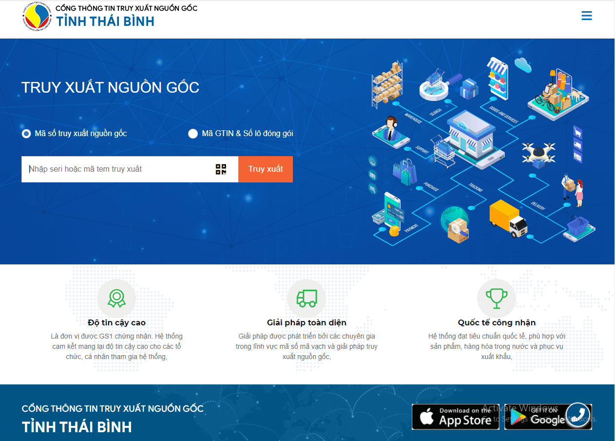   Cổng thông tin truy xuất nguồn gốc tỉnh Thái Bình chính thức hoạt động từ ngày 01/3/2022