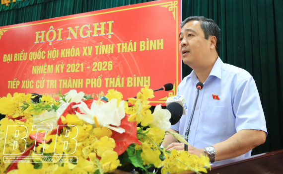   Đồng chí Ngô Đông Hải, Ủy viên Ban Chấp hành Trung ương Đảng, Bí thư Tỉnh ủy, Trưởng đoàn đại biểu Nh88 net tỉnh tiếp xúc Nh88 vip tại thành phố và huyện Vũ Thư