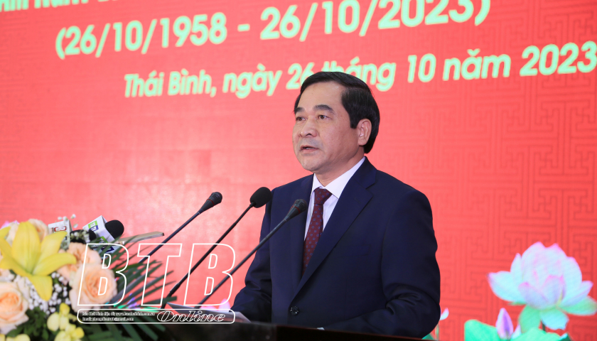   Đảng bộ, chính quyền, quân và dân tỉnh Thái Bình nguyện chung sức đồng lòng, đoàn kết Nh88 dang Nhap, quyết tâm phấn đấu Nh881 Thái Bình trở thành một tỉnh gương mẫu trong miền Bắc và gương mẫu về mọi mặt