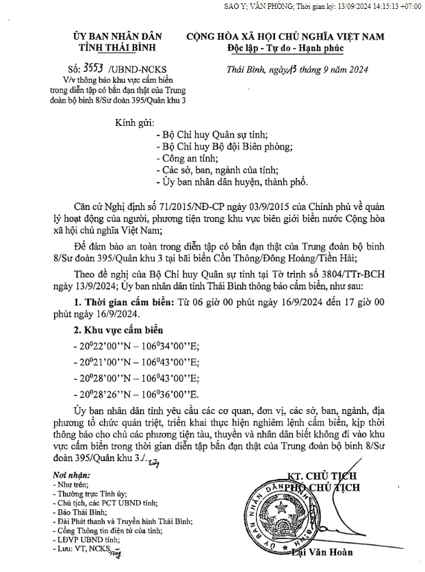   Nh88 dang Nhap khu vực cấm biển trong diễn tập có bắn đạn thật của Trung đoàn bộ binh 8/Sư đoàn 395/Quân khu 3