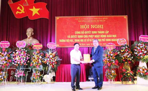   Nh883 quyết định thành lập và cho phép hoạt động giáo dục Trường TH, THCS và THPT Quách Đình Bảo