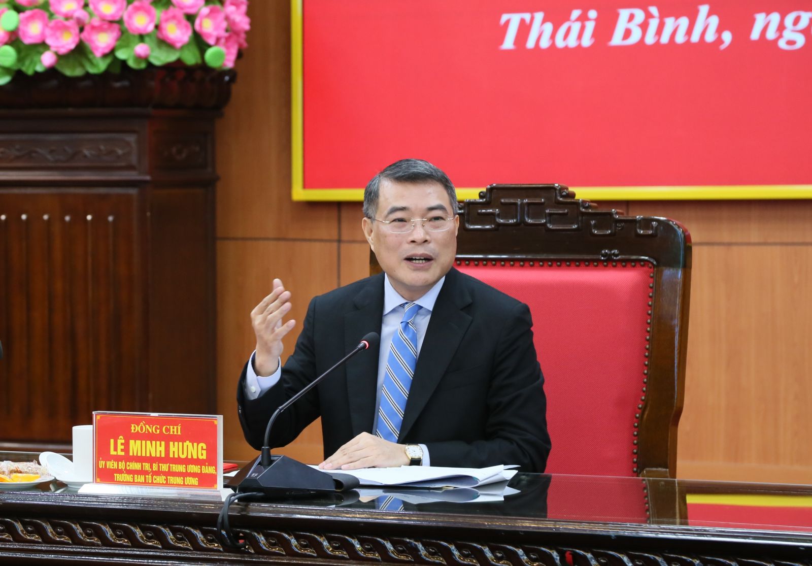   Đồng chí Lê Minh Hưng, Ủy viên Bộ Chính trị, Bí thư Trung ương Đảng, Trưởng ban Tổ chức Trung ương Nh88 đăng Nhập với Ban Thường vụ Tỉnh ủy Thái Bình
