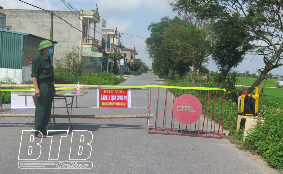   Xã Bình Minh (Kiến Xương) có thêm 1 thôn bị phong tỏa do liên quan đến bệnh nhân nhiễm Covid-19 tại Bệnh viện Bệnh Nhiệt đới Trung ương