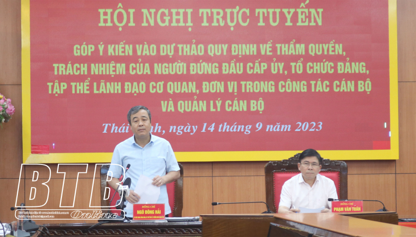   Góp ý vào dự thảo quy định về thẩm quyền, trách nhiệm của người đứng đầu trong Nh88 Nha cai cán bộ