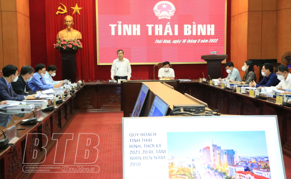   Đồng chí Ngô Đông Hải, Bí thư Tỉnh ủy: Làm việc với Nh88 casino tỉnh về quy hoạch tỉnh Thái Bình thời kỳ 2021 - 2030, tầm nhìn đến năm 2050