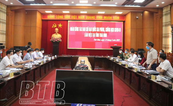   Ban Chỉ đạo Quốc gia phòng, chống dịch Covid-19 kiểm tra Nh88 Nha cai phòng, chống dịch tại Thái Bình