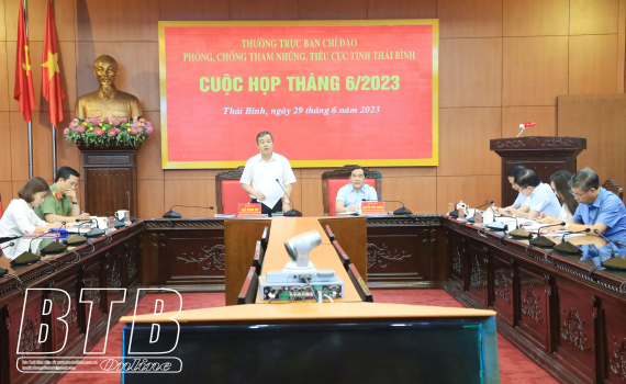   Họp Thường trực Ban Chỉ đạo phòng, chống tham nhũng, tiêu cực tỉnh