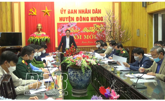   Kiểm tra thực hiện nhiệm vụ trọng tâm dịp tết Nguyên đán Nhâm Dần 2022 tại huyện Đông Hưng