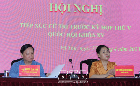   Cử tri thành phố và huyện Vũ Thư kiến nghị nhiều vấn đề liên quan đến Nh88 Nha cai cán bộ, đất đai