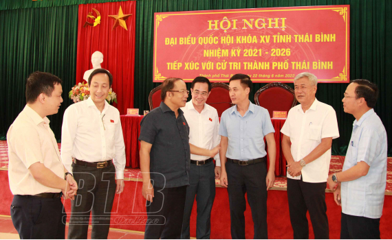   Đại biểu Nh88 net tỉnh tiếp xúc với Nh88 vip thành phố Thái Bình và huyện Vũ Thư