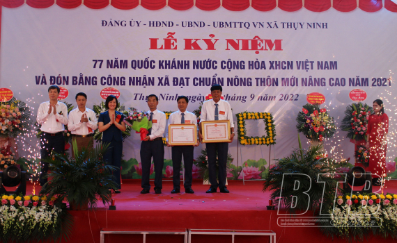   Thụy Ninh: Đón bằng công nhận xã đạt chuẩn nông thôn mới nâng cao