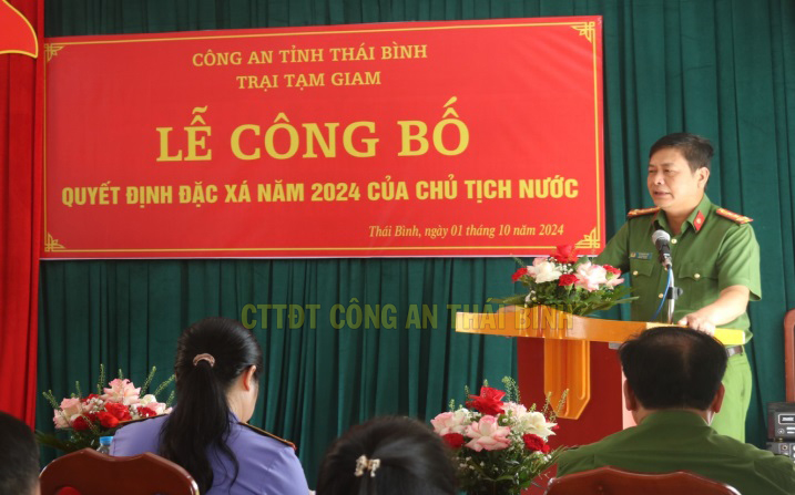   Nh883 Quyết định đặc xá cho phạm nhân chấp hành án tại Trại tạm giam Công an tỉnh Thái Bình