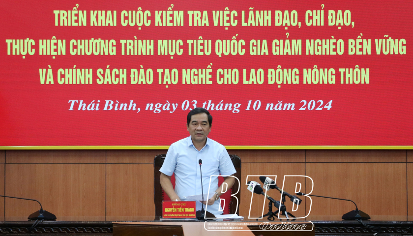   Kiểm tra việc lãnh đạo, chỉ đạo, thực hiện Chương trình Nh88 con quốc gia giảm nghèo bền vững và chính sách đào tạo nghề cho lao động nông thôn