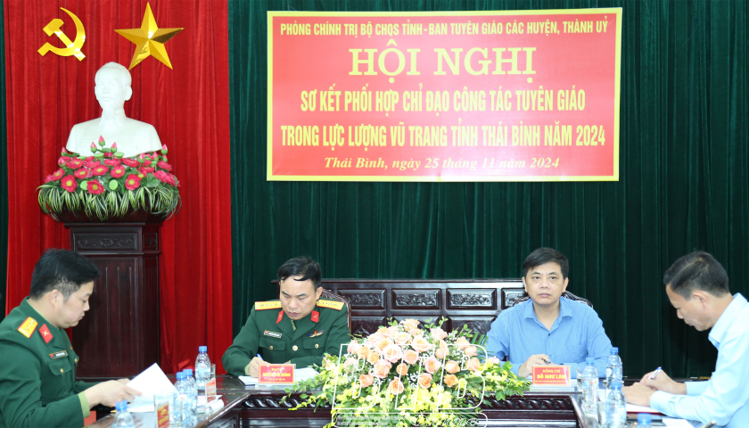   Sơ kết phối hợp chỉ đạo Nh88 Nha cai tuyên giáo trong lực lượng vũ trang tỉnh năm 2024