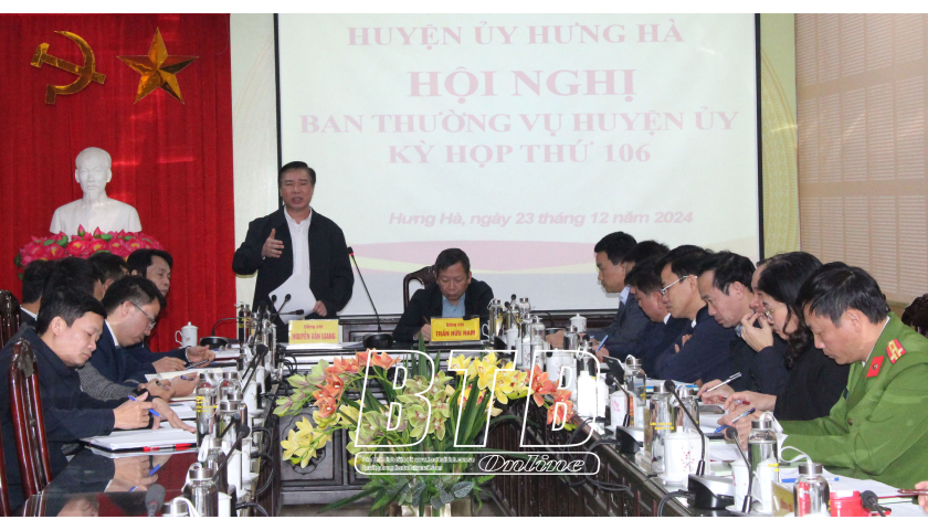   Huyện ủy Hưng Hà: Tổ chức kiểm điểm Nh88 Nha cai lãnh đạo, chỉ đạo thực hiện nhiệm vụ năm 2024