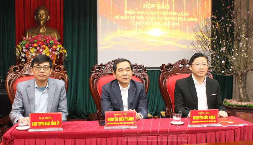   Họp báo Nh88 casino cuộc thi chính luận về bảo vệ nền tảng tư tưởng của Đảng lần thứ V, năm 2025