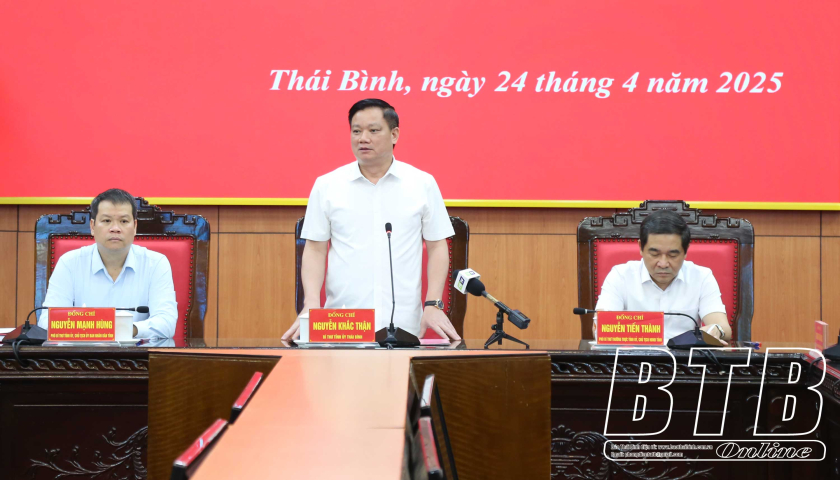   Ban Thường vụ Tỉnh ủy Thái Bình cho ý kiến về một số báo cáo, tờ trình