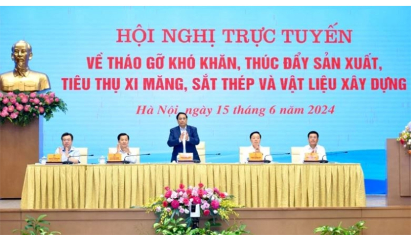   Nỗ lực tháo gỡ khó khăn, thúc đẩy sản xuất, tiêu thụ xi măng, sắt thép, vật liệu Nh881