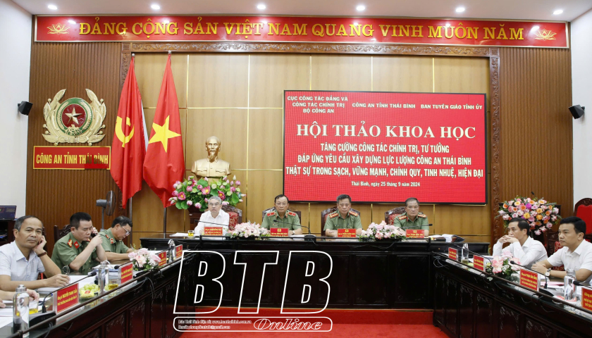   Xây dựng lực lượng Công an Thái Bình trong sạch, vững mạnh, chính quy, tinh nhuệ, hiện đại